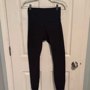 Lululemon Black High-Waisted Leggings Size 6 with 27” inseam